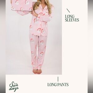In My Sundays Pink Santa Women's Pajama Set